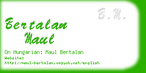 bertalan maul business card